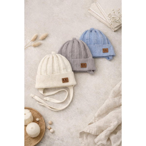 Шапка демі ФЕЛІКС блакитний (надм'яка пряжа мерінос) для