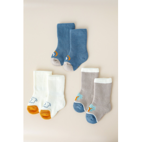 Набір теплих шкарпеток Warm блакитний (3 пари) махра