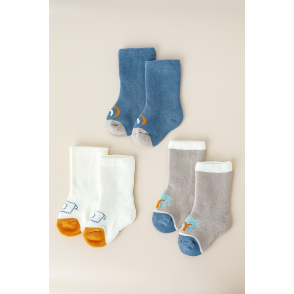 Набір теплих шкарпеток Warm блакитний (3 пари) махра