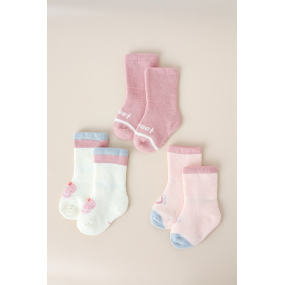 Набір теплих шкарпеток Warm рожевий (3 пари) махра