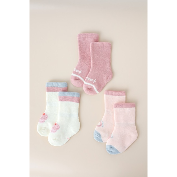 Набір теплих шкарпеток Warm рожевий (3 пари) махра