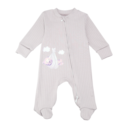 Чоловічок "Ведмежатко" 2510903 сірий (блискавка) рубчик