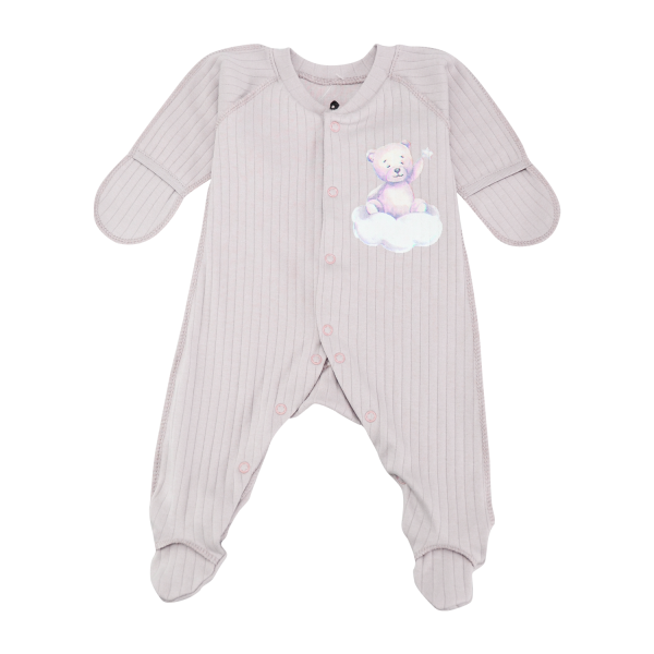 Чоловічок "Ведмежатко" 2510103 сірий (зовнішні шви) рубчик