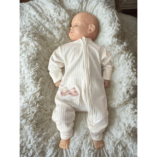 Чоловічок "Ведмежатко" 251003 молоко (блискавка) рубчик