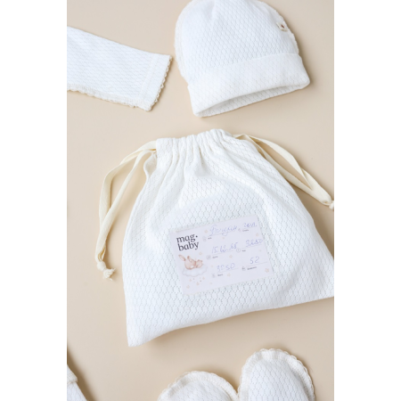 Набір "Honey" молочний з боді (для догляду за пупочком) ажурний