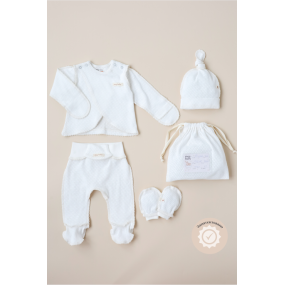 Набір "Honey-2" молочний з кофтинкою (для догляду за пупочком)