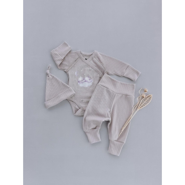 Комплект "Ведмежатко" 2510703 сірий (рубчик) зростаючий