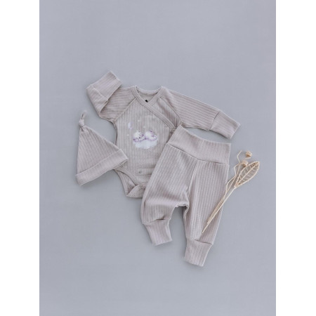 Комплект "Ведмежатко" 2510703 сірий (рубчик) зростаючий