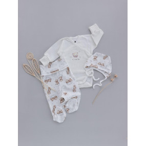 Комплект 2510603 молоко (рубчик) "Ведмежатко"