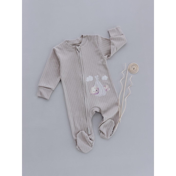 Чоловічок "Ведмежатко" 2510903 сірий (блискавка) рубчик