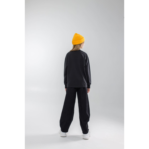 Джемпер РІКО чорний (двунитка) NEWGEN унісекс