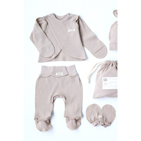 Набір "Honey-2" мокко з кофтинкою (для догляду за пупочком)