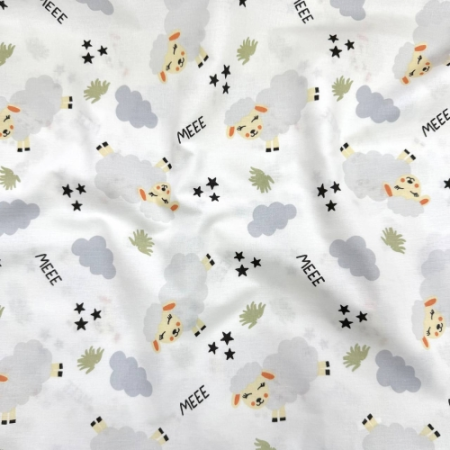 Пеленка бязь Овечки сірі (100х80 см)