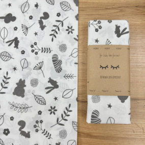 Пеленка бязь Зайці та білочки (100х80 см) 2