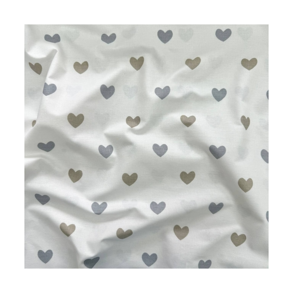 Пеленка бязь Сердечка сіро-беж. (100х80 см)