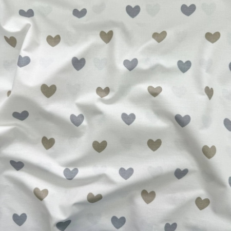 Пеленка бязь Сердечка сіро-беж. (100х80 см)