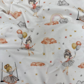 Пеленка бязь Дівчата на гойдалках (100х80 см)