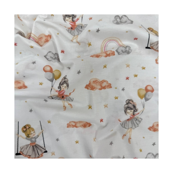 Пеленка бязь Дівчата на гойдалках (100х80 см)