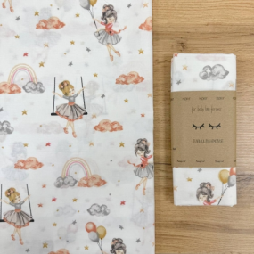 Пеленка бязь Дівчата на гойдалках (100х80 см) 2