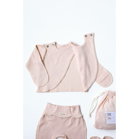 Набір "Honey-2" вершковий з кофтинкою (для догляду за пупочком)