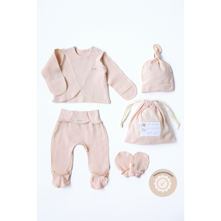 Набір "Honey-2" вершковий з кофтинкою (для догляду за пупочком)