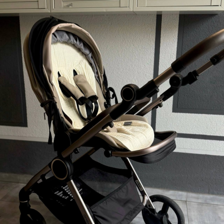 Вкладиш МОЛОКО непромокаючий у автокрісло/візочок (муслін на