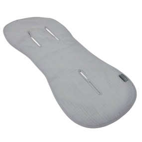 Вкладиш СІРИЙ непромокаючий у автокрісло/візочок (муслін на