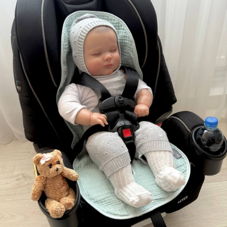 Вкладиш М'ЯТА непромокаючий у автокрісло/візочок (муслін на