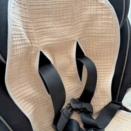 Вкладиш КАПУЧИНО непромокаючий у автокрісло/візочок (муслін на