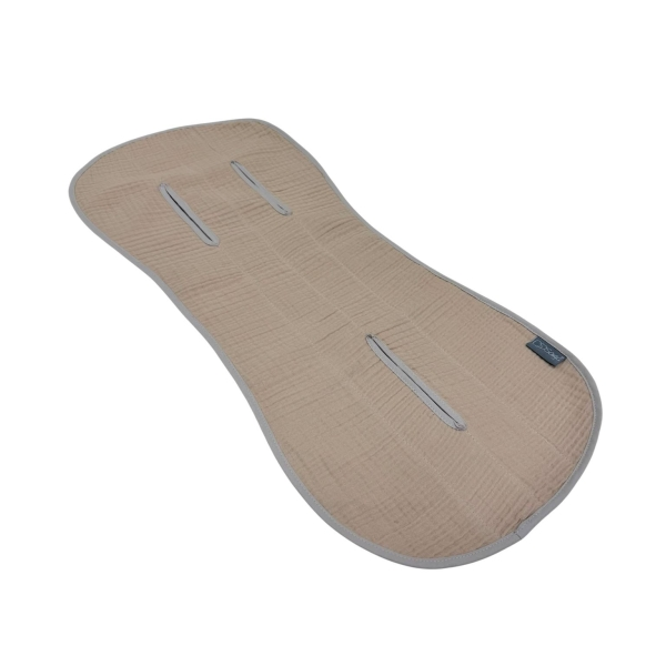 Вкладиш КАПУЧИНО непромокаючий у автокрісло/візочок (муслін на