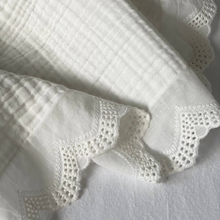 Набір для хрещення Елеганс муслін (крижма, серветки, мішечок)