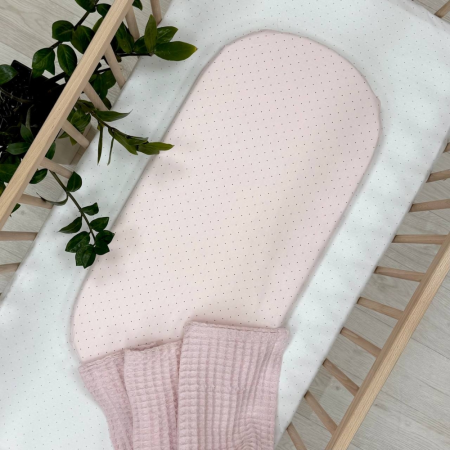 Простинка Крапка пудра в коляску (на резинці) 45х80см