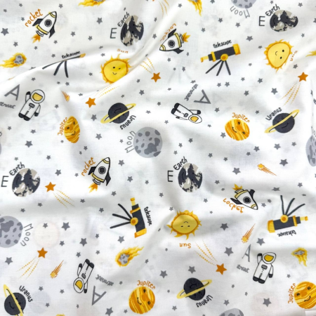 Пеленка бязь Космос (100х80 см)