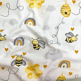 Пеленка бязь Бджілка сіра (100х80 см)