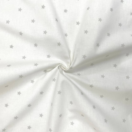 Пеленка бязь Зірки розсип сірі/на біл. (100х80 см)