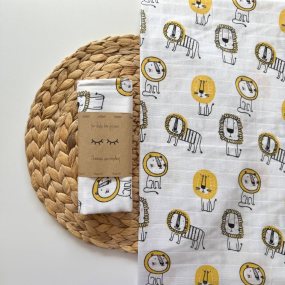 Пеленка Львы муслин, 100х75 см