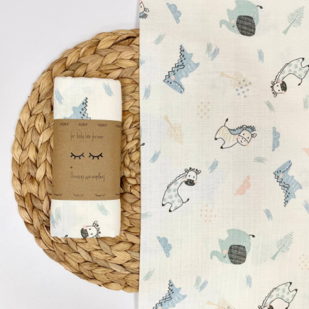 Пеленка Жирафики муслин, 100х75 см