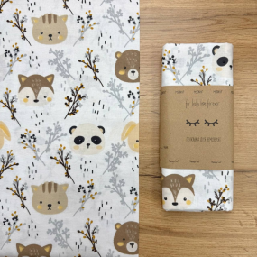 Пеленка бязь Мордашки гілочки (100х80 см) 2