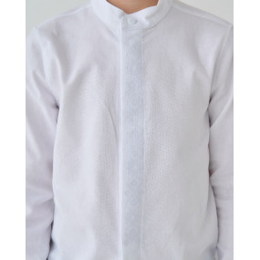 Сорочка 2150 білий орнамент (льон) BossKids 2