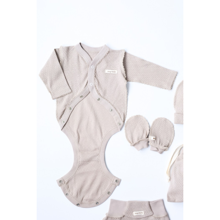 Набір "Honey" мокко з боді (для догляду за пупочком) ажурний