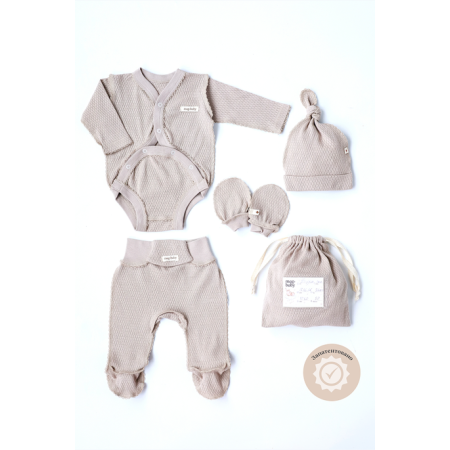 Набір "Honey" мокко з боді (для догляду за пупочком) ажурний