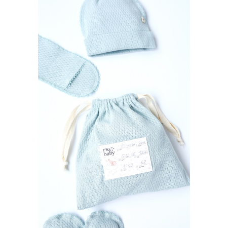 Набір "Honey" сизий з боді (для догляду за пупочком) ажурний