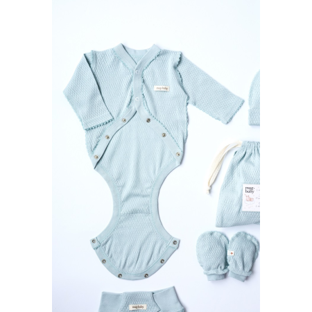 Набір "Honey" сизий з боді (для догляду за пупочком) ажурний