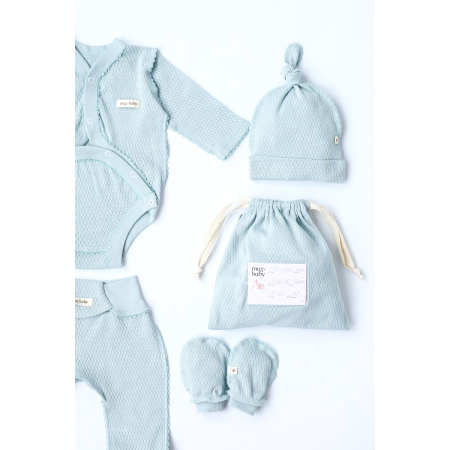 Набір "Honey" сизий з боді (для догляду за пупочком) ажурний