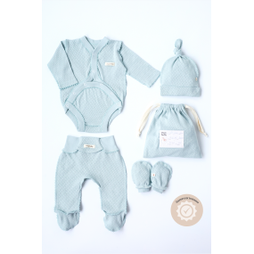 Набір "Honey" сизий з боді (для догляду за пупочком) ажурний