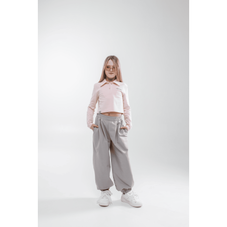 Кроп-поло МАРТІ рожевий (лакоста піке) ТМ NEWGEN