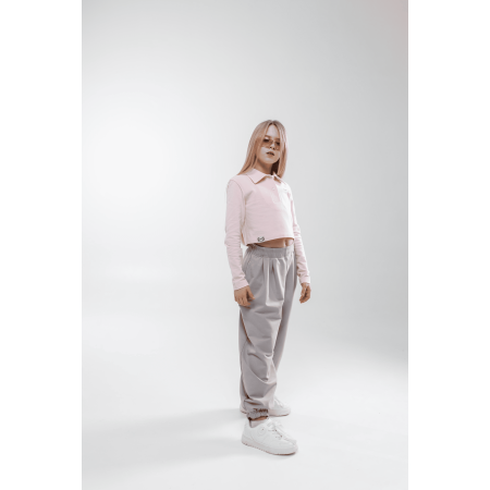 Кроп-поло МАРТІ рожевий (лакоста піке) ТМ NEWGEN