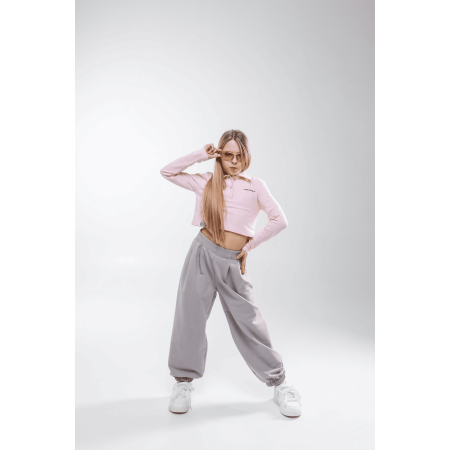 Кроп-поло МАРТІ рожевий (лакоста піке) ТМ NEWGEN