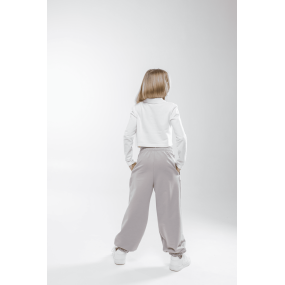 Кроп-поло МАРТІ білий (лакоста піке) ТМ NEWGEN 2