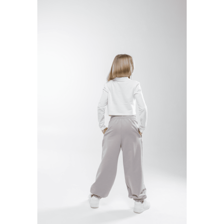 Кроп-поло МАРТІ білий (лакоста піке) ТМ NEWGEN